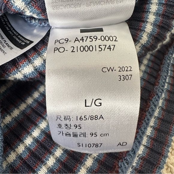 LEVI’S Britt Long Sleeve Pearl Snap Knit Top Cropped Ribbed Scoop Neck Y2K XL - Picture 10 of 16